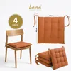 Lavea® Sitzkissen 40x40 cm - 4er Set,  mit Stoffbändern – Produktbild-Vorschau 2