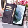 Galaxy S21 FE 5G Hülle, Schmetterling Prägung Flip Leder Produktbild-Vorschau 4