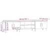 Mobile TV bianco 180x31,5x40 cm materiale in legno Anteprima dell’immagine prodotto 8