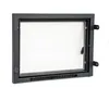 A product shot of a fireplace door with a glass window. Voir les images du produit