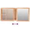 vidaXL Spiegelschrank 80x17x34 cm Massivholz Nussbaum - Produktbild-Vorschau 8