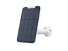 A white solar panel with a dark grid pattern is mounted on a white bracket against a white background. Produktbild-Vorschau