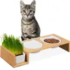 Stazione di alimentazione per gatti Relaxdays con vaschetta Anteprima dell’immagine prodotto 1