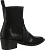 A side view of a black leather boot. Anteprima dell’immagine prodotto