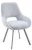 HOMLA ALAGI Stuhl in Stoff grau 57x63x82 cm Produktbild-Vorschau 1