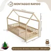 Crazy Pine Letto a Casetta 80x160 cm – Letto Montessori da Anteprima dell’immagine prodotto 3
