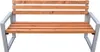 Moderne Bank aus Holz und Stahl, mit Rückenlehne, Braun, Produktbild-Vorschau 3