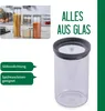 Chefkoch trifft Fackelmann Vorratsbehälter aus Glas 1000 ml Produktbild-Vorschau 3