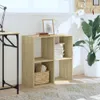 vidaXL Regál Sonoma dub 68,5x32x68,5 cm Materiál na bázi Náhled obrázku produktu 3