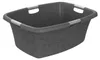Rotho Wäschewanne Flowers 50 L anthrazit 65,1 x 48,6 x 26,2 Produktbild-Vorschau 3