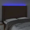 LED Kopfteil Dunkelbraun 147x16x118/128 cm Stoff Produktbild-Vorschau 4