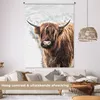 MuchoWow® Wandteppich Wandbehang Schottisches Hochlandrind Produktbild-Vorschau 2