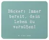 Mr. & Mrs. Panda Mousepad Spruch Bäcker Freude - Produktbild-Vorschau 1