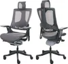 Two views of an ergonomic office chair against a white background. Podgląd zdjęcia produktu