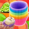 Silikon Muffinformen Muffin Backformen Set 12 Stueck Bunt Produktbild-Vorschau 1