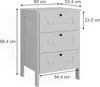 Komoda Vitalispa Ajaton Bílá 60 x 88.4 cm, Model 50173 Náhled obrázku produktu 3
