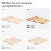 LAMO Manufaktur 3 Stück Wandregal aus Holz mit unsichtbarer Produktbild-Vorschau 2