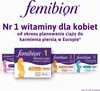 Marketing image for Femibion vitamins, showing different product stages for pregnancy and breastfeeding. Produktbild-Vorschau