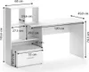Vicco Schreibtisch Loris, 149.2 x 50 cm, Weiß Produktbild-Vorschau 3