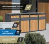 Westmann Varius 4 kovový odpadkový kôš 4er 4x240 L vzhľad Náhľad obrázku produktu 3