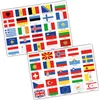 A collage of various national flags, presented as stickers. Produktbild-Vorschau