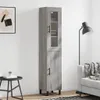 Highboard Grau Sonoma 34,5x34x180 cm Holzwerkstoff Produktbild-Vorschau 1