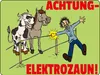 vianmo Holzschild 30x40 cm Tiere Achtung Elektrozaun Produktbild-Vorschau 1