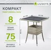 A diagram showing the dimensions and weight specifications of a table. Produktbild-Vorschau