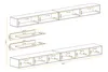 Diagrams showing dimensions and configurations of a modular wall unit. Náhled obrázku produktu