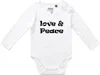 Huuraa Baby Body Love & Peace 70s 68 White  Baumwolle Produktbild-Vorschau 1