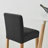 Velours-Barstuhlbezug in Schwarz – Elastisch und formstabil Produktbild-Vorschau 3
