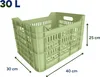 AMIGO fahrradkiste 30 Liter 100% recycelter Kunststoff Produktbild-Vorschau 2