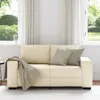 vidaXL 2-Sitzer-Sofa Creme 160x77x82 cm Stoff Produktbild-Vorschau 3
