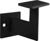 A black metal handrail bracket is shown against a white background. Anteprima dell’immagine prodotto