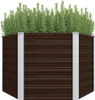 vidaXL Zahradní zvýšený záhon hnědý 129 x 129 x 77 cm Náhled obrázku produktu 5