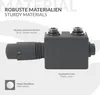 A close-up marketing image of a valve fitting with descriptive text and icons. Produktbild-Vorschau