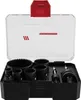 A set of hole saws in a black and clear plastic case, with the lid open. Produktbild-Vorschau