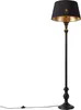 Lampa podłogowa z abażurem 45 cm czarna ze złotym wnętrzem Podgląd zdjęcia produktu 5