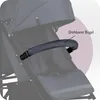 Close-up of a stroller's armrest with a label indicating it's a rotating bar. Anteprima dell’immagine prodotto