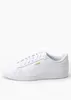 A side view of a white Puma Smash 3.0 L sneaker with gold branding. Podgląd zdjęcia produktu