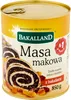 A can of Bakalland Masa makowa (poppy seed filling) with dried fruits. Podgląd zdjęcia produktu