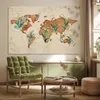 MuchoWow® Poster Weltkarte - Papyrus - Pflanzen 180x120 cm Produktbild-Vorschau 3