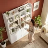 Bücherregal 10 Fächer 4 Türen Standregal, 30 x 120 x 180 Produktbild-Vorschau 4