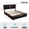 Letto con boxspring INONEFT, 140x200 cm, con sistema di Anteprima dell’immagine prodotto 5