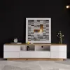 Lowboard moderner TV-Schrank in weißer Ausführung (für Produktbild-Vorschau 3