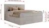 MKS MEBLE Boxspringbett 160x200 Hellgrau Cord, Produktbild-Vorschau 8