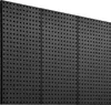 Three black pegboards are shown side-by-side, angled to show their texture and depth. Produktbild-Vorschau