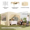 Outsunny Pavillon 3x3m wasserabweisend Stabil Winterfest Produktbild-Vorschau 4