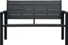 Zahradní lavice 120 cm hdpe černá dřevěný vzhled Černá Náhled obrázku produktu 2