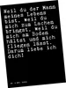 Mr. & Mrs. Panda Postkarte Weil du der Mann... - Schwarz - Produktbild-Vorschau 1